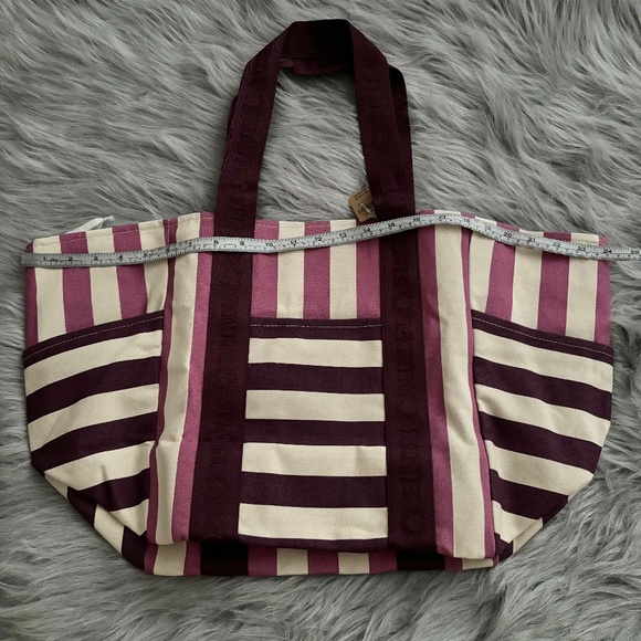 PINK Victorias Secret Nwt Striped Logo Straps Purse Tote Bag - Picture 1 of 6